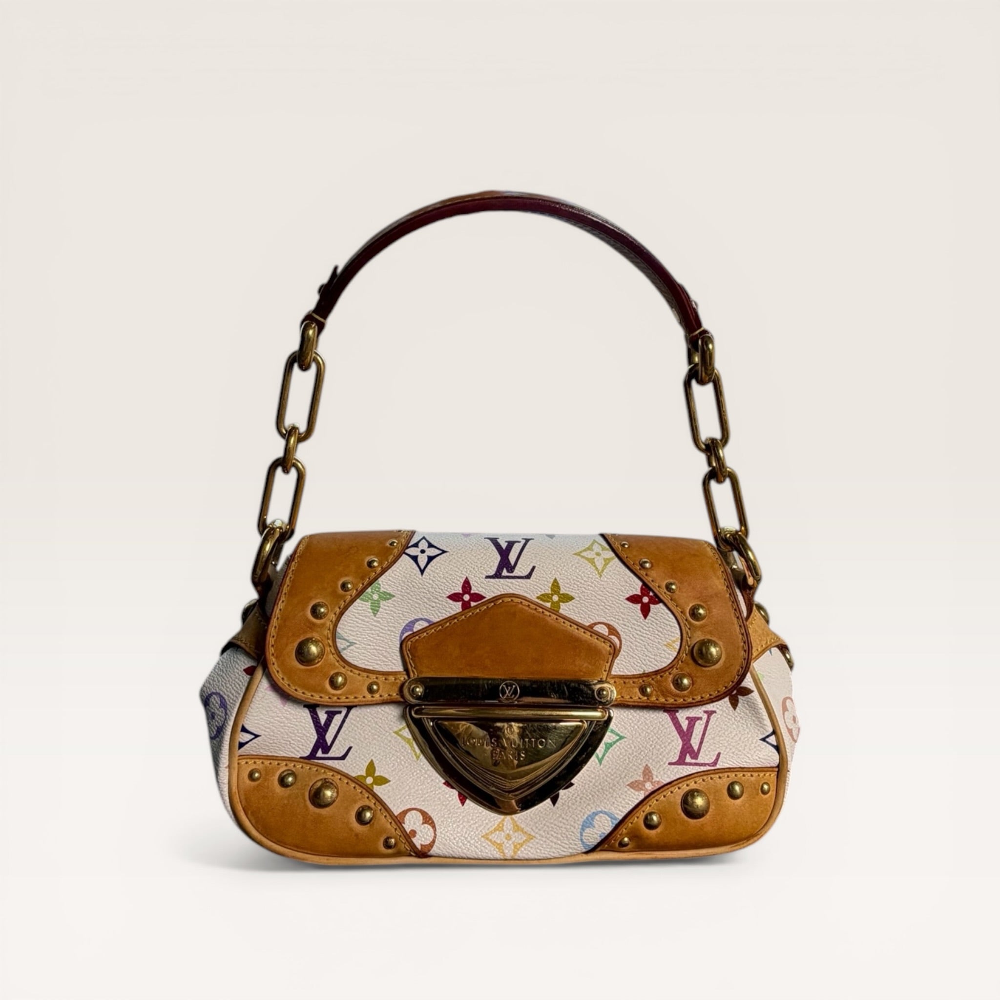 ヴィトン ヴィバシテ  マリリン Vintage Louis Vuitton Multicolor Marilyn Shoulder Bag White
