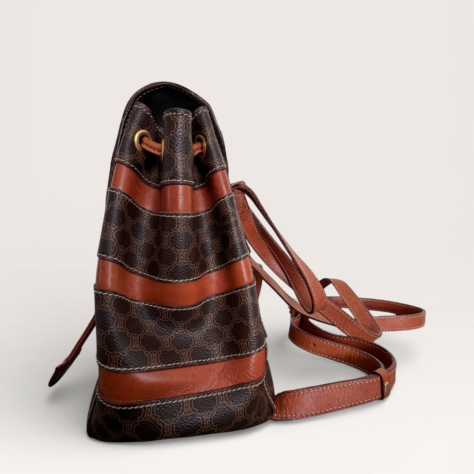 Vintage Celine Macadam Canvas & Leather Backpack – Honey Wolf Vintage