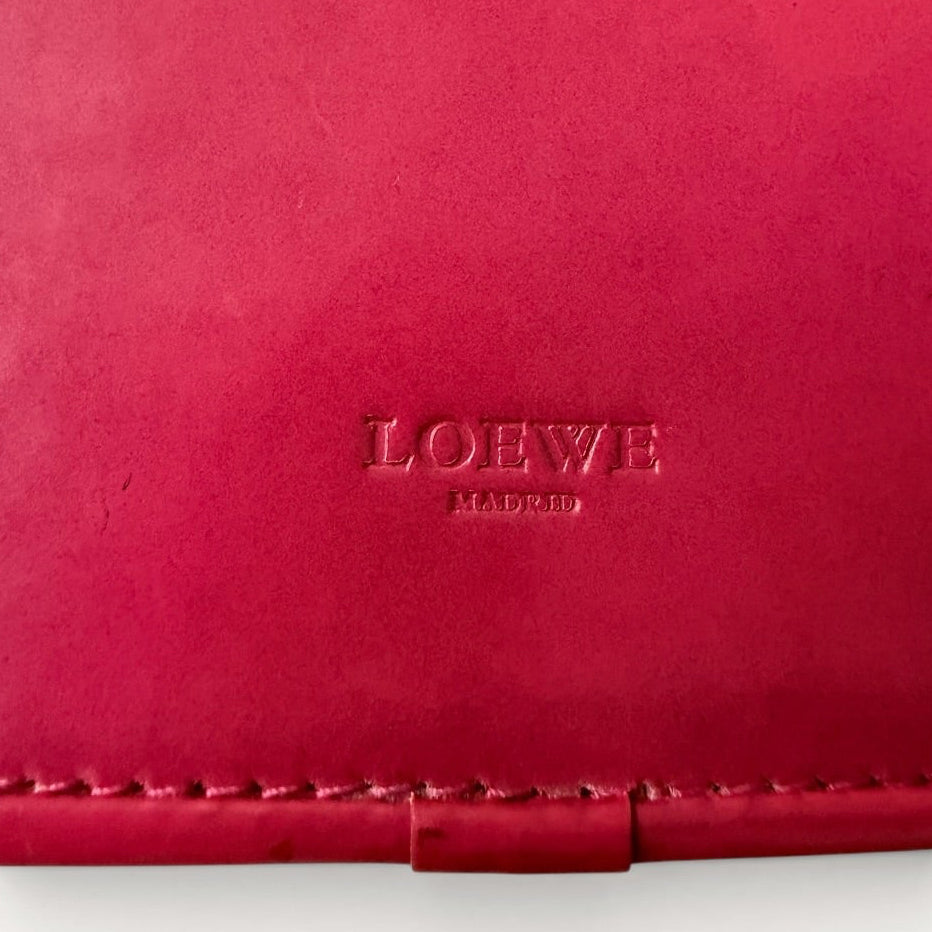Vintage Loewe Red Patent Leather Padlock Shoulder Bag