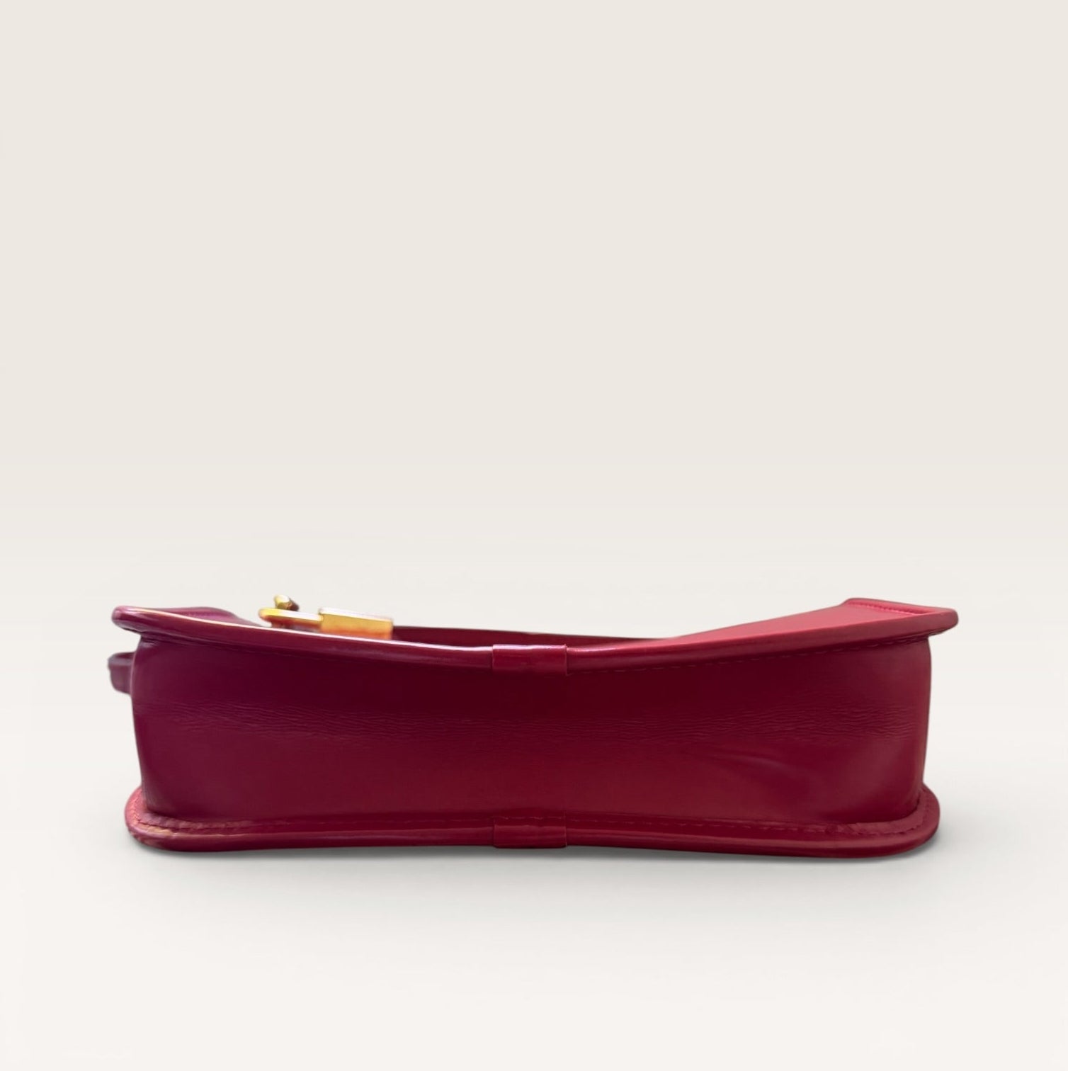 Vintage Loewe Red Patent Leather Padlock Shoulder Bag