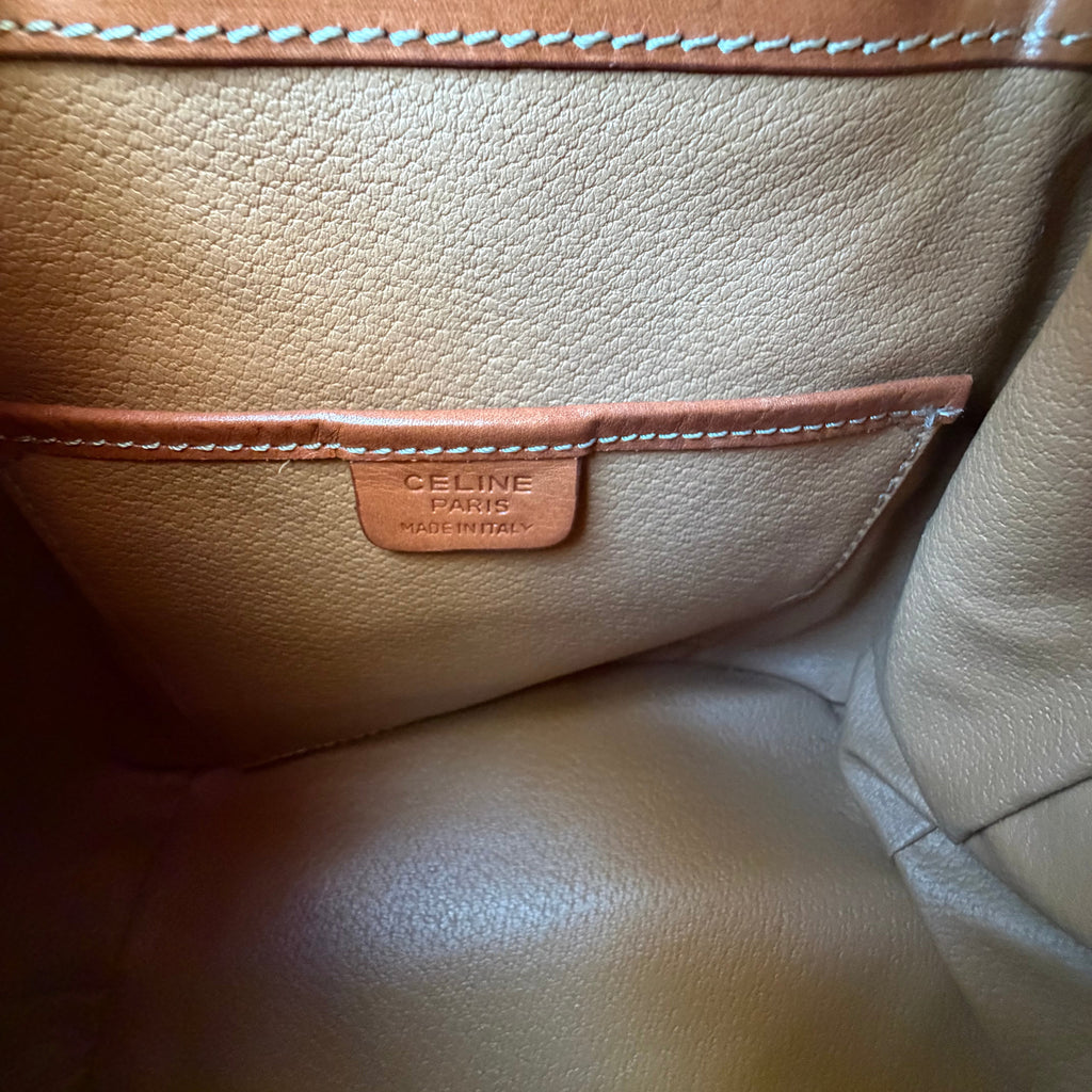Vintage Celine Macadam Canvas & Leather Backpack