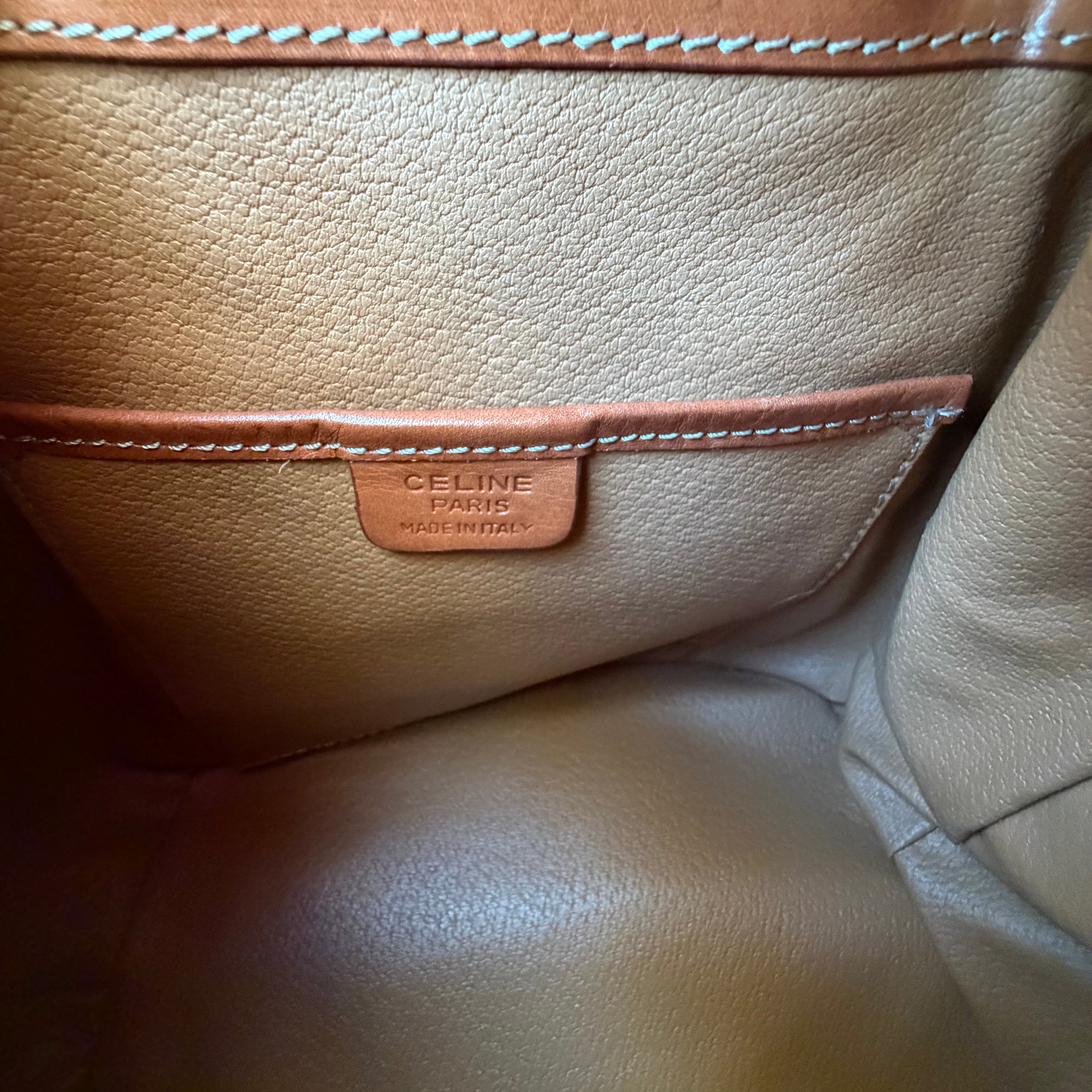 Vintage Celine Macadam Canvas & Leather Backpack