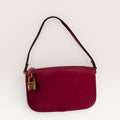 Vintage Loewe Red Patent Leather Padlock Shoulder Bag