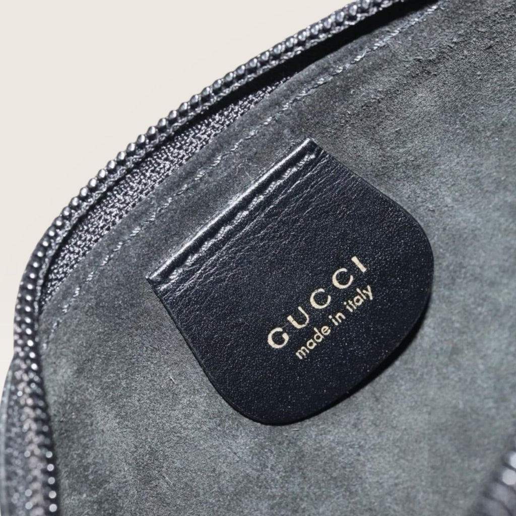 Gucci Bamboo Handle Black Leather Structured Tote
