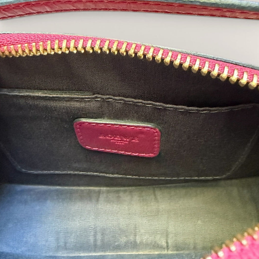 Vintage Loewe Red Patent Leather Padlock Shoulder Bag