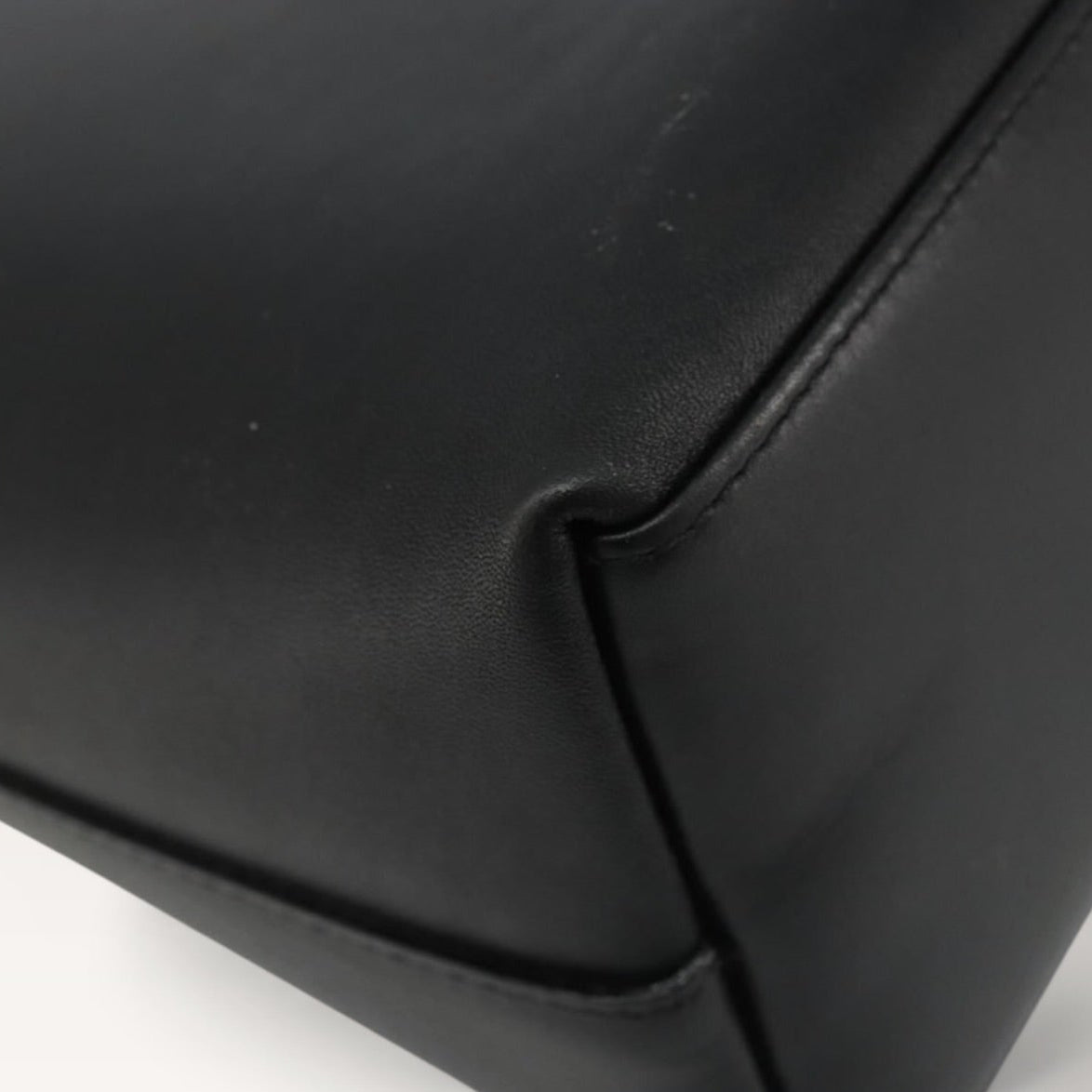 Gucci Bamboo Handle Black Leather Structured Tote