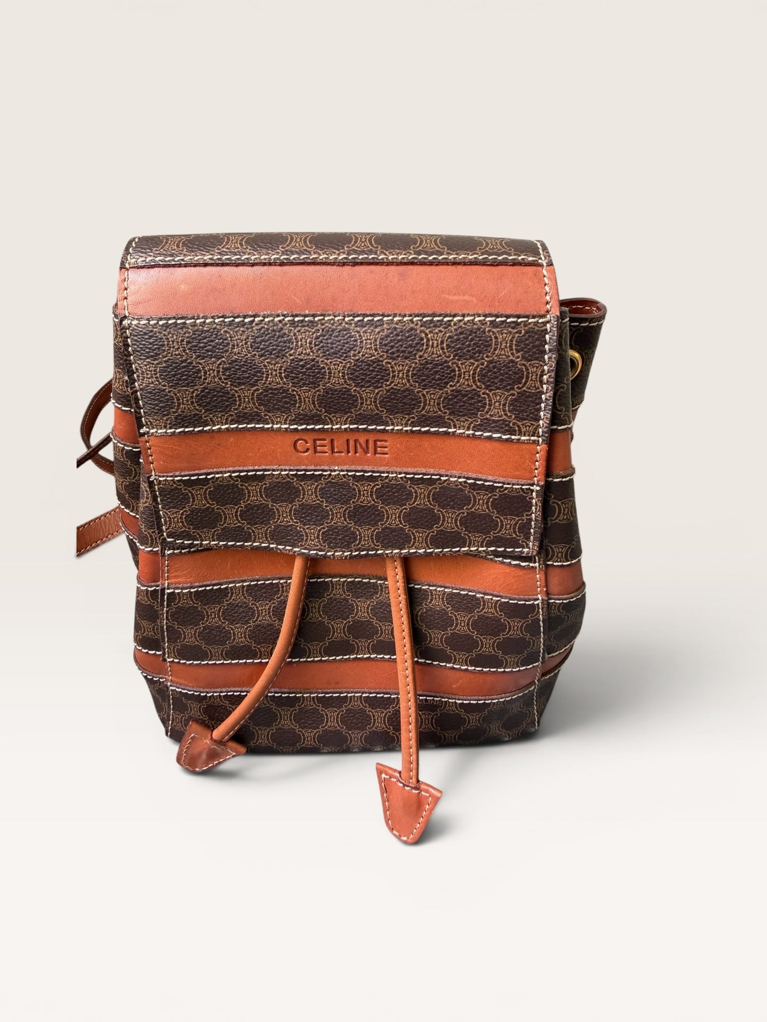 Vintage Celine Macadam Canvas & Leather Backpack – Honey Wolf Vintage