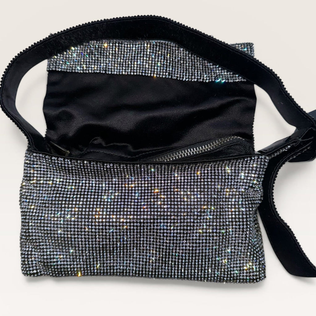 Inside view of crystal hand bag