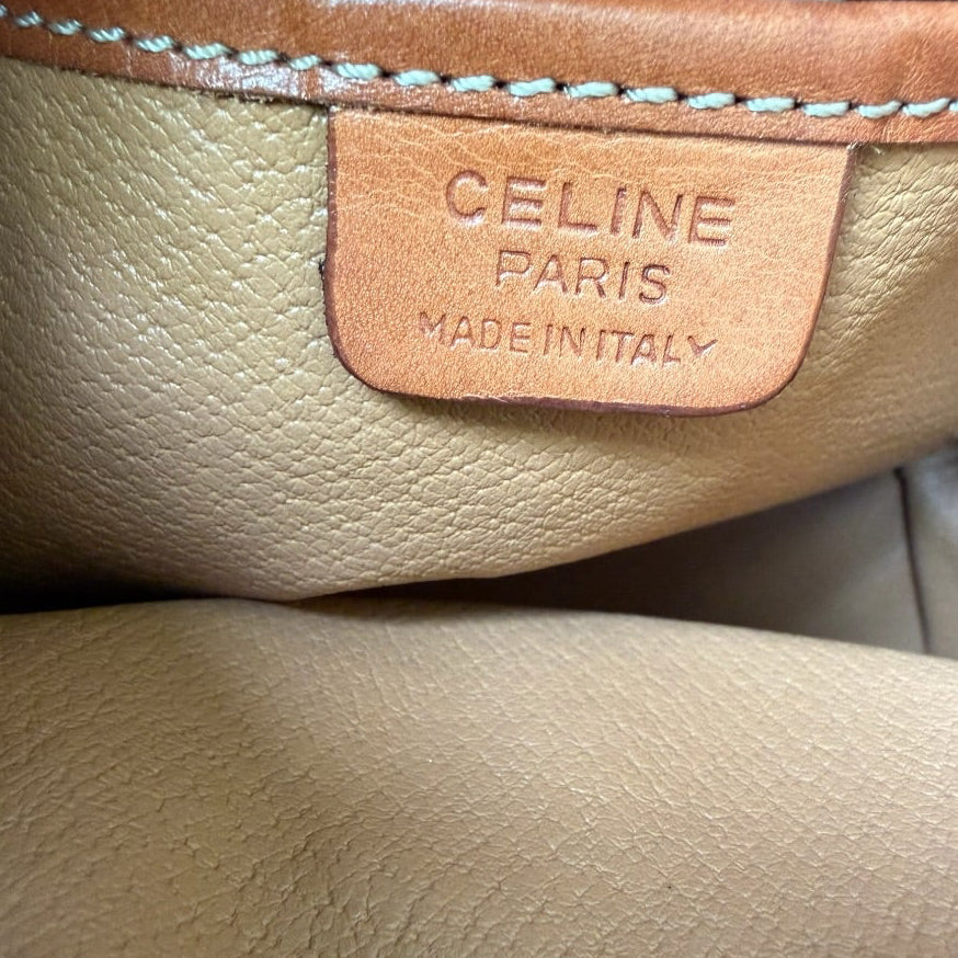 Vintage Celine Macadam Canvas & Leather Backpack