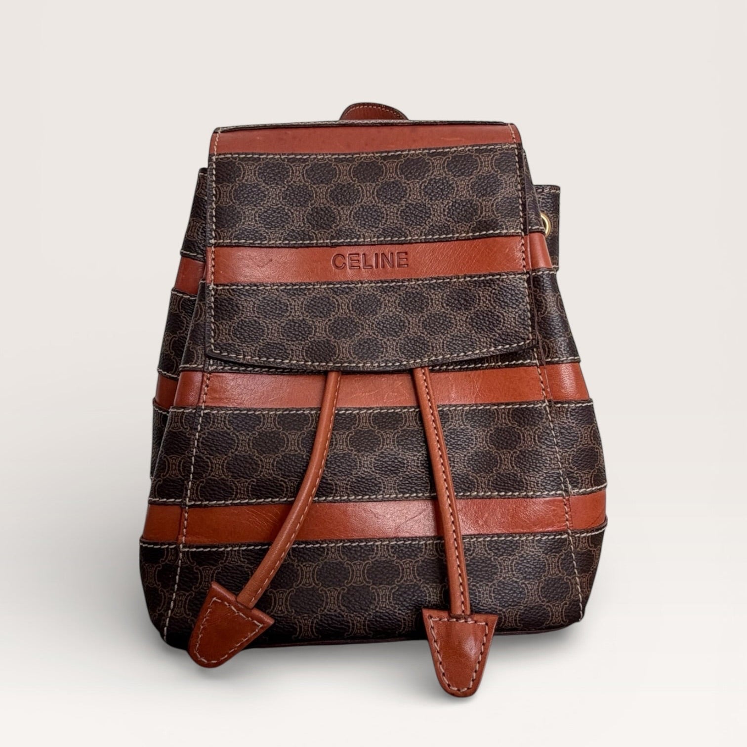 バッグ vintage celine Macadam pvc backpack Vintage Celine Macadam Canvas & Leather Backpack – Honey Wolf Vintage