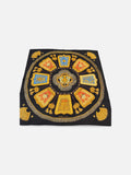 Hermès Black Printed Silk Scarf