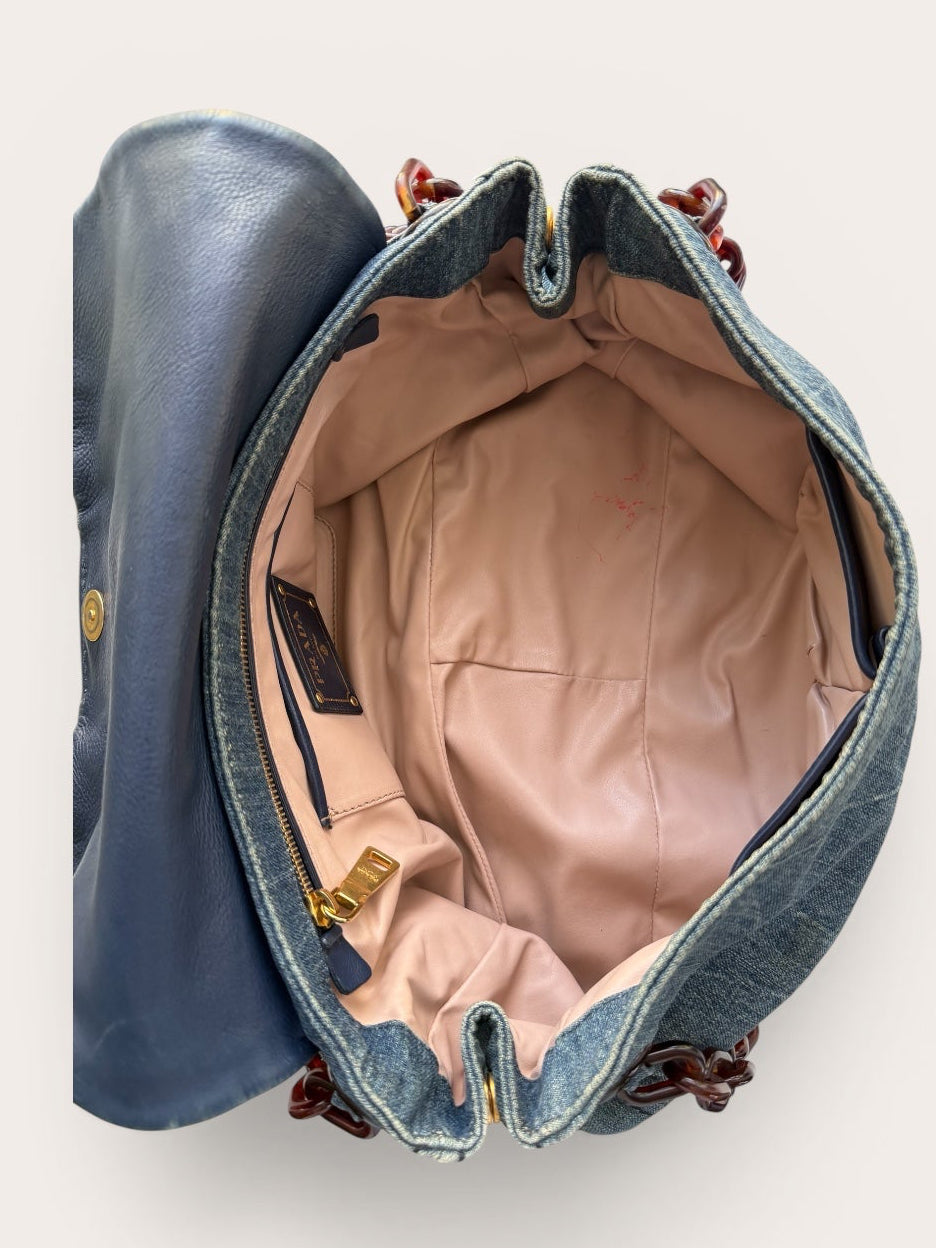 Inside of Prada bag 