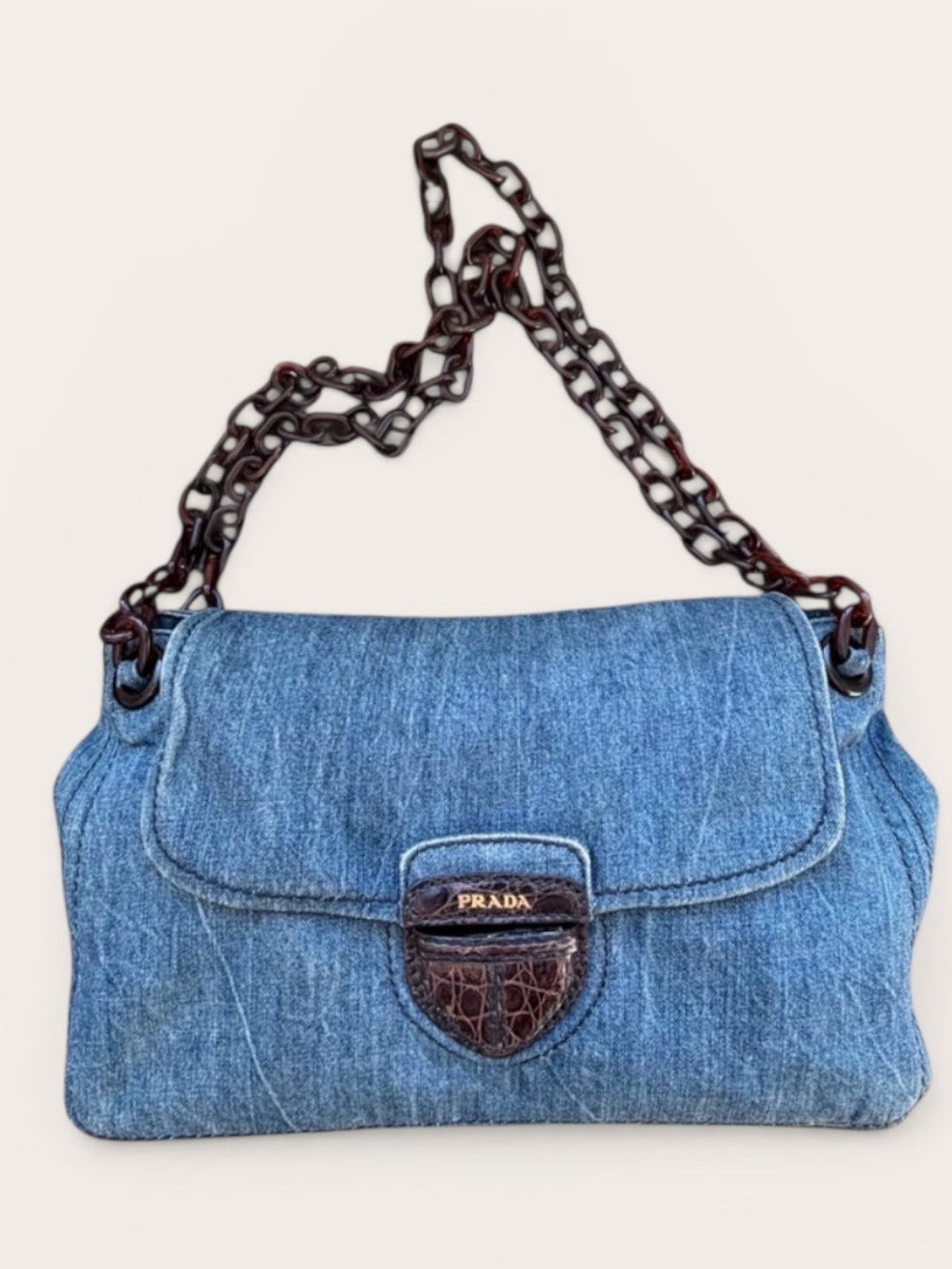 Vintage denim Prada bag
