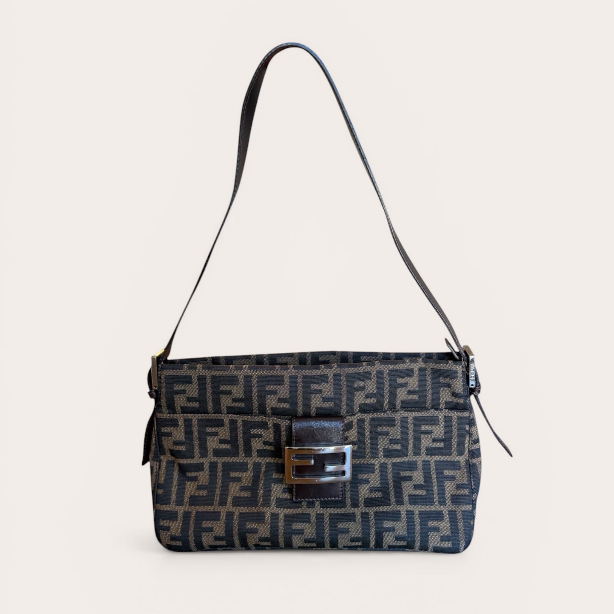 Vintage Fendi Zucca baguette front view
