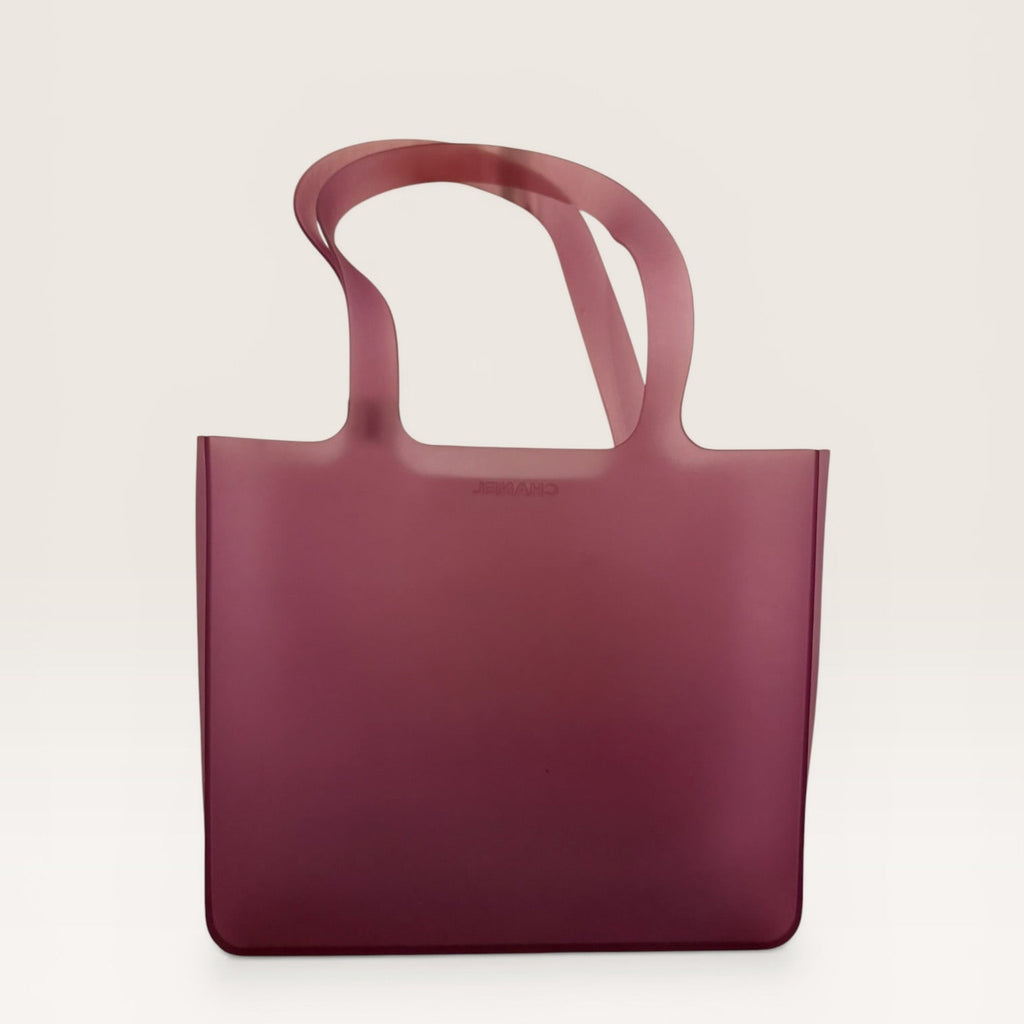 Chanel Pink Jelly CC Logo Tote Bag