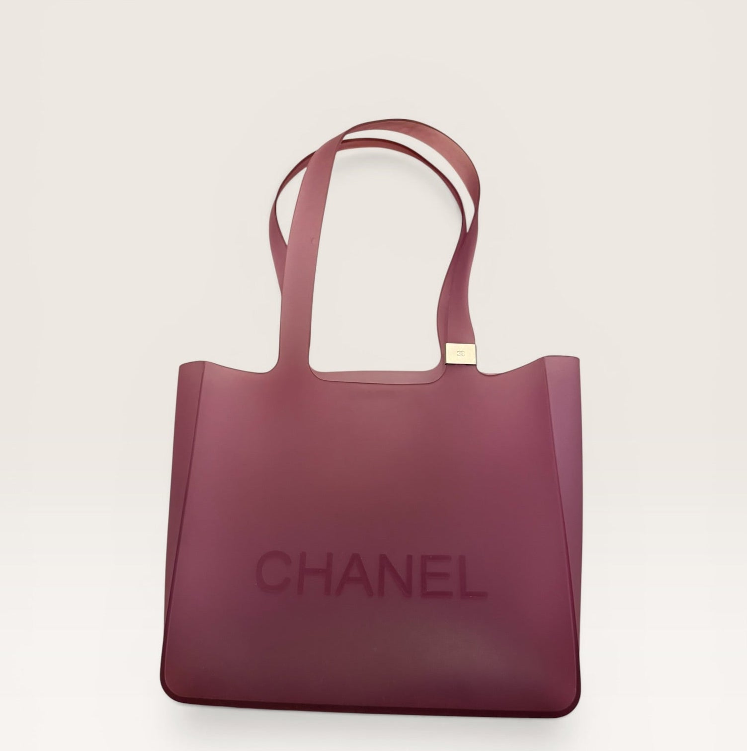 Chanel Pink Jelly CC Logo Tote Bag