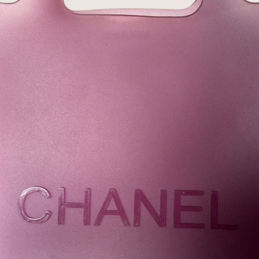 Chanel Pink Jelly CC Logo Tote Bag