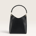 Gucci Bamboo Handle Black Leather Structured Tote