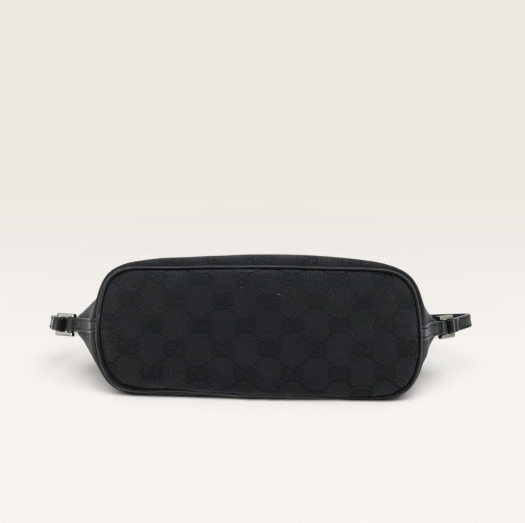 Gucci GG Canvas Boat Pochette Black Mini Shoulder Bag Y2K Vintage