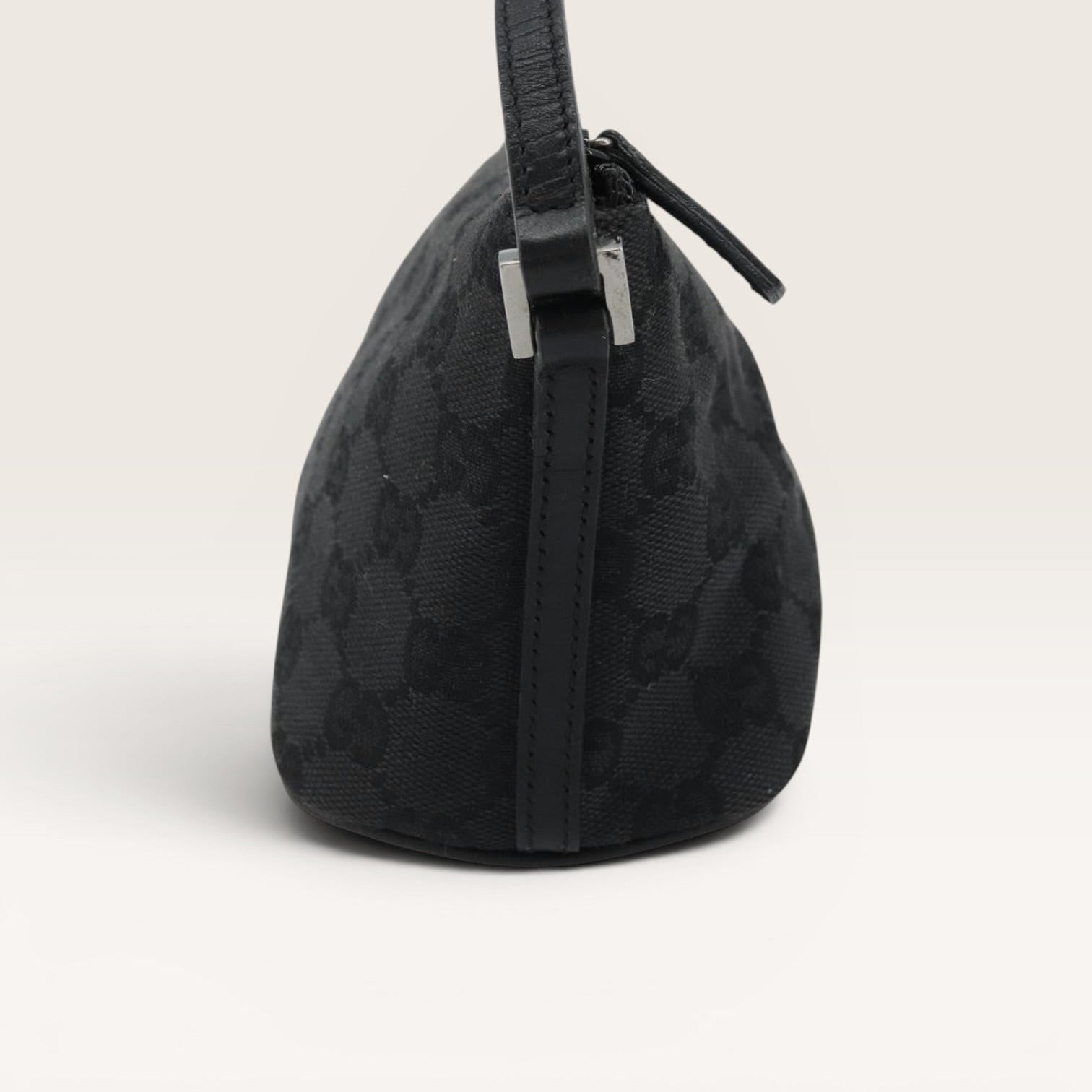 Gucci GG Canvas Boat Pochette Black Mini Shoulder Bag Y2K Vintage