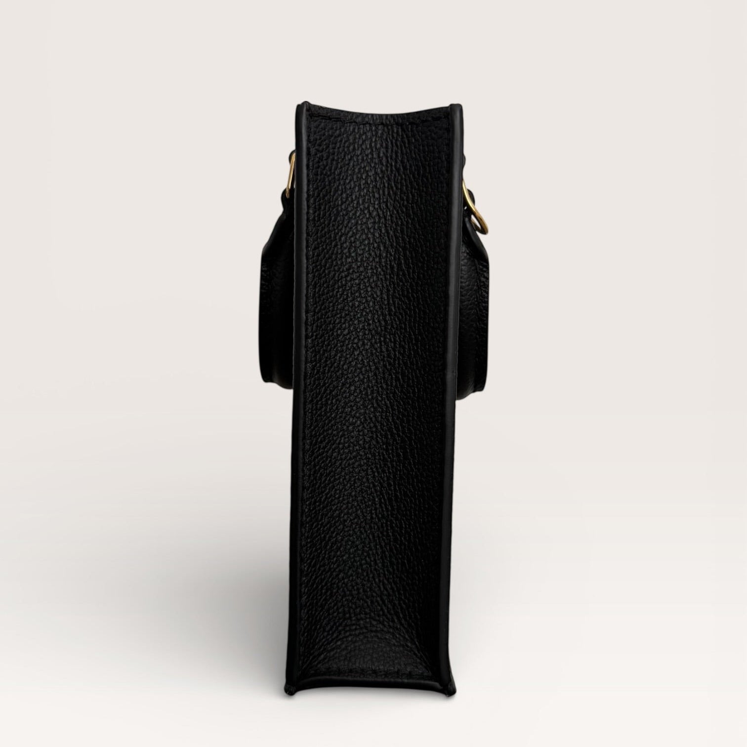 Louis Vuitton petit sac plat black empreinte mini tote side view 2