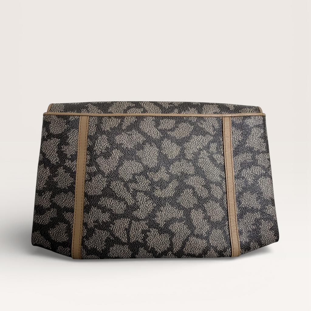 YSL vintage giraffe print clutch bag back view