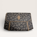 YSL vintage giraffe print clutch bag front view