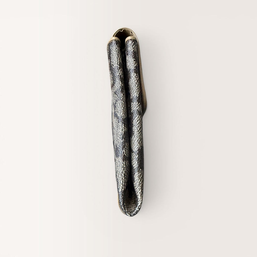 YSL vintage printed clutch side view