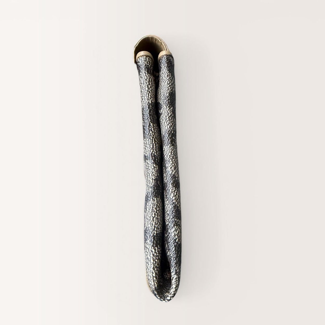 YSL vintage printed clutch side view